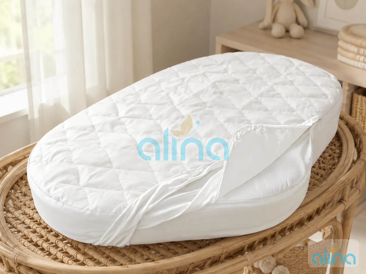 Fitted hospitality mattress protector